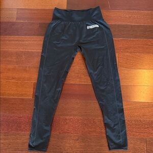 Gymshark Black High-Waist Performance Leggings with Contrast Stitching